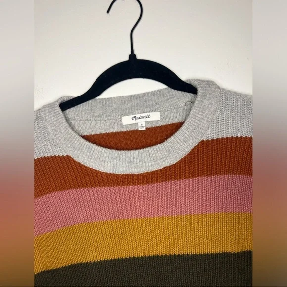 Madewell Patch Pocket Pullover Sweater Walton Stripe – Size Small - Picture 2 of 9